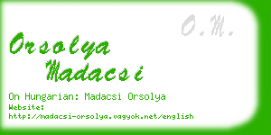 orsolya madacsi business card